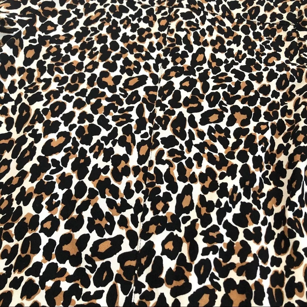 Y2K Forever 21 Cotton Leopard Print Trench Size Small - Picture 4 of 6